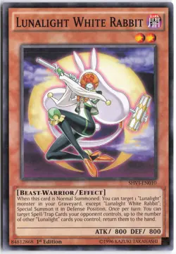 Yugioh - Lunalight White Rabbit SHVI-EN010 1st Edition - Shining Victories - Image 1