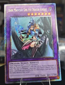 Yu-Gi-Oh Dark Magician Girl the Dragon Knight RA03-EN258 1st Ed Platinum Secret - Image 1