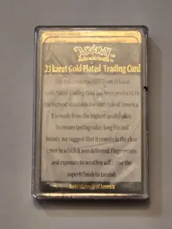 1999 Jigglypuff Pokemon 23K Gold Plated Trading Card Bar - Image 2