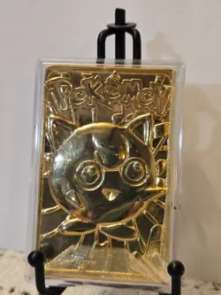 1999 Jigglypuff Pokemon 23K Gold Plated Trading Card Bar - Image 3