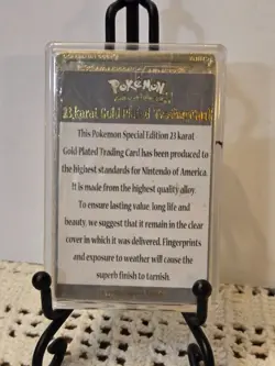1999 Jigglypuff Pokemon 23K Gold Plated Trading Card Bar - Image 4