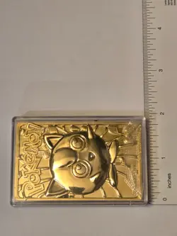 1999 Jigglypuff Pokemon 23K Gold Plated Trading Card Bar - Image 5