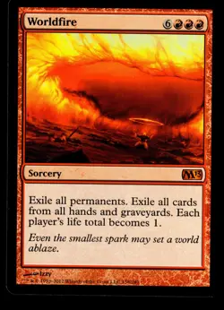 Magic The Gathering Worldfire Magic 2013 #158/249 Card Mythic Rare M13-LP - Image 1
