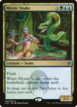 Mystic Snake (NM) #208 Masters 25 A25 Rare Magic Gathering card MTG - Image 1