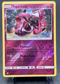 Tapu Lele 94/156 LP Reverse Holo Rare Discontinued Pink Fairy Type Pokemon Card! - Image 1