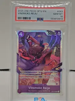One Piece Op 12 English Vinsmoke Reiju Character Card Wifu Psa 10 - Image 2