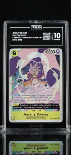 Jewelry Bonney One Piece TCG Japanese Carrying On His Will Card OP13-108 TAG 10 - Image 1