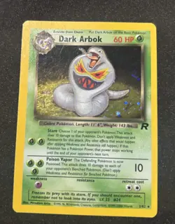 Pokemon Dark Arbok TCG Team Rocket Holo Card 2/82 NM Condition - Image 1