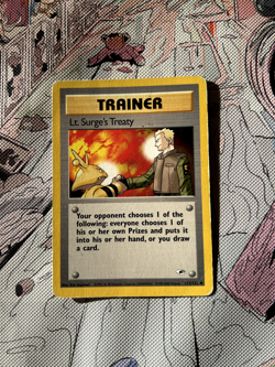 Lt. Surge's Treaty | Gym Heroes 62/132 | Vintage 2000 Pokemon Card | Excellent - Image 1