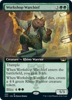 Foil - Workshop Warchief (Extended Art) - 432 / NM / English MTG - Image 1
