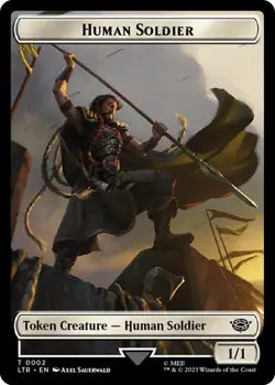 Human Soldier Token (0002) MTG NM - ltr - Image 1
