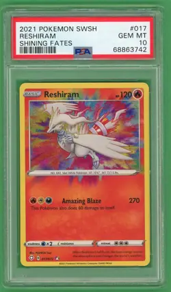 Reshiram Pokemon Shining Fates Amazing Rare 017/072 PSA 10 - Image 1
