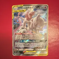 Pokemon Mewtwo & Mew GX TAG TEAM Promo Holo Card SM191 English - Image 1