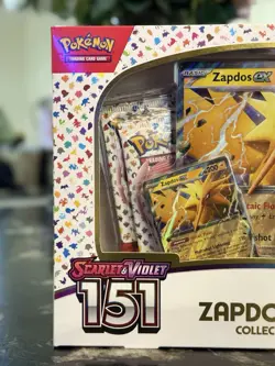 Pokemon TCG Scarlet & Violet—151 Zapdos ex Collection Box – Sealed - Image 2