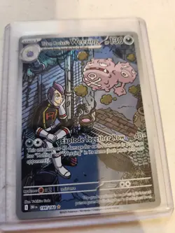 Team Rocket's Weezing 199/182 Illustration Rare Destined Rivals Pokemon TCG NM - Image 1