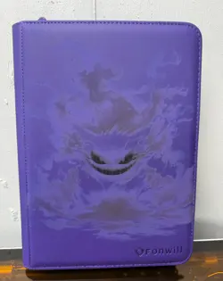 pokemon Laser Engraved 9 Pocket Gengar Binder (Made To Order) - Image 1