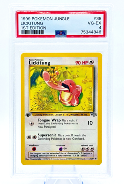 🌟VINTAGE🌟Pokemon English 1999 Jungle 1st Edition LICKITUNG 38/64 PSA 4 VG/EX - Image 1