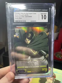 CGC 10 GEM MT! | 2015 Weiss Attack on Titan SR Paving a Way Eren! TCG Mint, CCG - Image 2