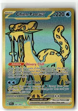 Chien-Pao ex ⭐ 242/091 Holo Hyper Rare Paldean Fates 2024 Pokemon NM - Image 1