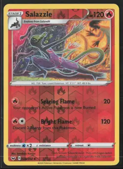 Pokemon TCG - Salazzle Reverse Holo - 028/202 - Sword & Shield Base LP - Image 1