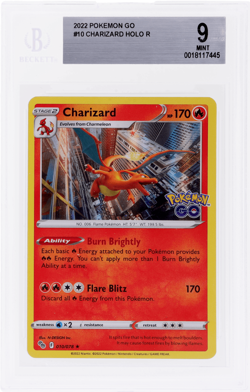 2022 Pokemon Go Charizard Holo #10 BGS 9 - Image 1