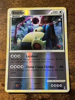 Pokemon Snorlax 33/95 Reverse Holo Rare Call Of Legends 2011 TCG English - Image 1