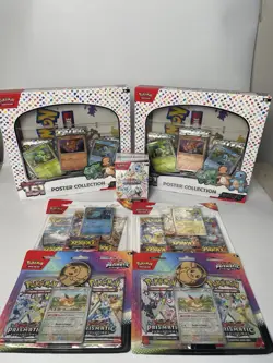 Pokemon Prismatic Evolutions Booster Blister 151 Collection Surging Sparks Lot - Image 1