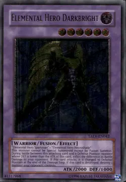 Elemental Hero Darkbright Unl Ed Ultimate Rare TAEV-EN042 Yu-Gi-Oh! - Image 1