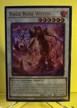 YuGiOh ~ Rage Rose Witch DOOD-EN040 ~ Doom Of Dimensions ~ Ultra Rare 1st Ed - Image 1