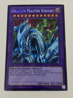 Yugioh Dragon Master Knight Blue Eyes Ultimate Black Luster Soldier Free Holo B - Image 2