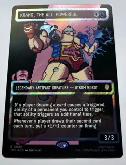 Krang, The All-Powerfull (Pixel Art) Surge Foil, Magic The Gathering - Image 1