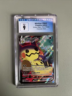 2022 Pokemon Brilliant Stars Mimikyu VMAX TG17/TG30 CGC 9 MINT - Image 1