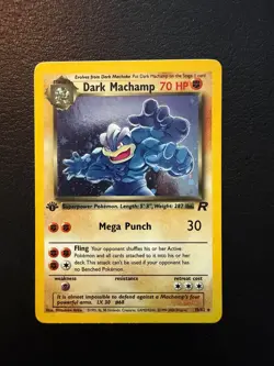 Dark Machamp [1st Edition] #10 Pokemon Team Rocket - Near Mint - Image 1