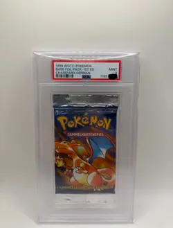1999 Pokemon WOTC Charizard Booster Pack - 1.Edition German - PSA 9 - Image 1