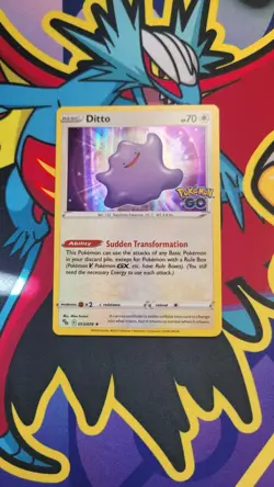Pokemon TCG Ditto Card 053/078 2022 Pokemon Go Stamped Rare Holo - Image 1