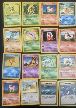 Vintage Pokemon Base Set Starter Lot – 24 Different Cards – WOTC Base Set - Image 3