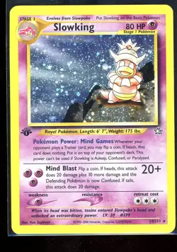 Pokemon Slowking Neo Genesis English 14/111 1st Edition Holo MP - Image 1