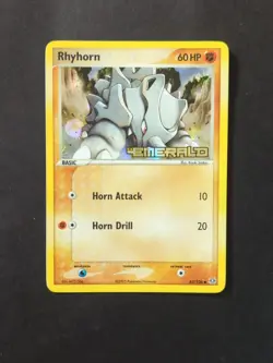 Pokemon TCG Emerald Rhyhorn Card #62/106 Holo - Image 1