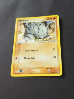 Pokemon TCG Emerald Rhyhorn Card #62/106 Holo - Image 3
