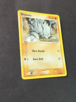 Pokemon TCG Emerald Rhyhorn Card #62/106 Holo - Image 4