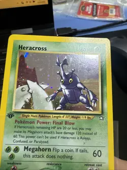Pokemon First edition Neo Genesis Heracross 6/111 LP Holographic WOTC - Image 3
