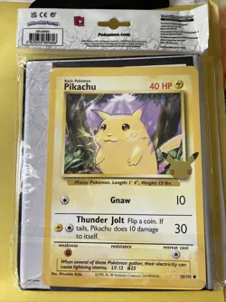 Pokemon 25th Anniversary First Partner Collector’s Binder 30 Cards + Pikachu 820650809606 - Image 1