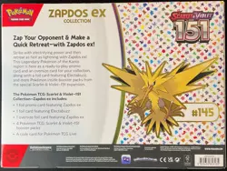 Pokemon Zapdos EX 151 Collection Box – Scarlet & Violet TCG – SEALED BRAND NEW - Image 2