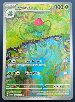 NM Pokemon Card Ivysaur 167/165 Sv: Scarlet & Violet 151 Illustration Rare Holo - Image 1