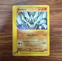 Pokemon TCG Rhyhorn 91/144 Skyridge Regular Common 60HP Basic - Image 1