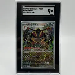 Pokemon Kingambit 220/198 Illustration Rare Scarlet and Violet SGC 9 - Image 1