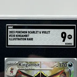 Pokemon Kingambit 220/198 Illustration Rare Scarlet and Violet SGC 9 - Image 2