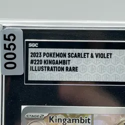 Pokemon Kingambit 220/198 Illustration Rare Scarlet and Violet SGC 9 - Image 4