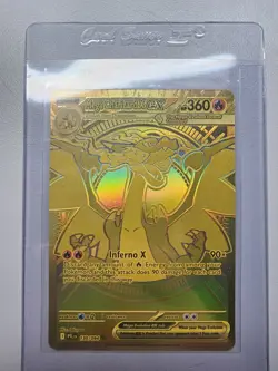 Mega Charizard X ex Gold Hyper Rare 130/094 Pokemon Phantasmal Flames English - Image 1