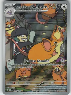 Pokemon Team Rocket's Raticate - 202/182 SV10: Destined Rivals Illustration Rare - Image 1
